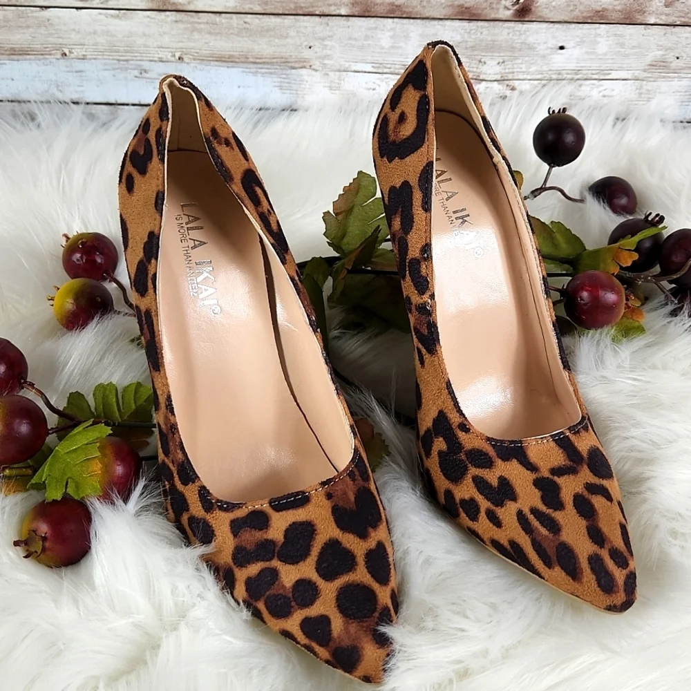 LALA IKAI, Brown Leopard heels, Size 37 - Picture 3 of 9